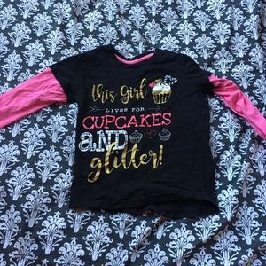 Pink and black long Sleeve T-shirt